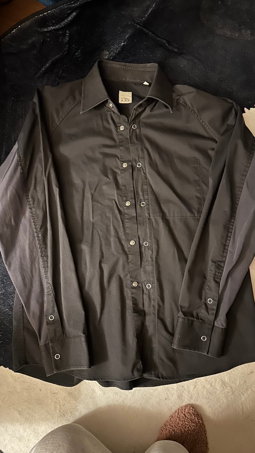 요지야마모토 블랙 셔츠 상품이미지1