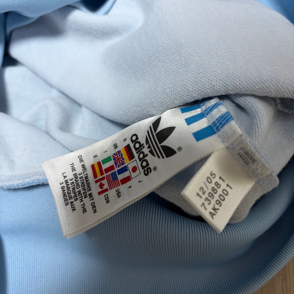 아디다스 소라색 베켄바우어 독일 트랙탑 져지 상품이미지4
