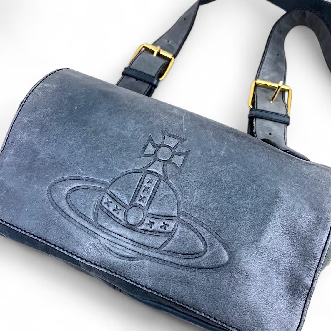 비비안 웨스트우드 빈티지 가공 소가죽 숄더백 상품이미지1