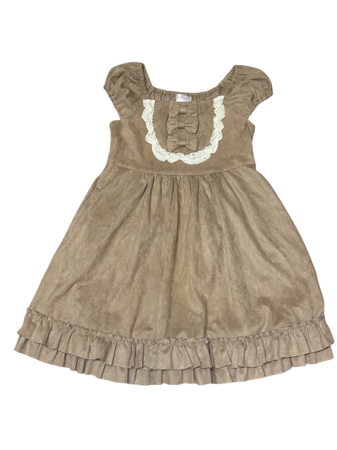 셜리템플 엔젤릭프리티st 라떼갸루 3연리본 레이스 프릴 원피스  상품이미지1