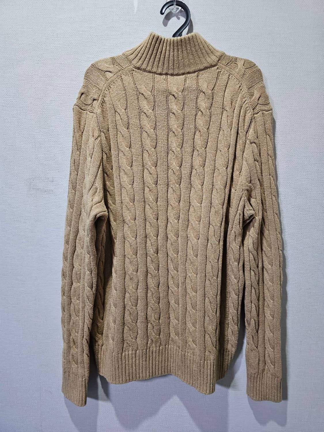 폴로 POLO 꽈배기 베이지 반집업니트 95 / M 상품이미지4