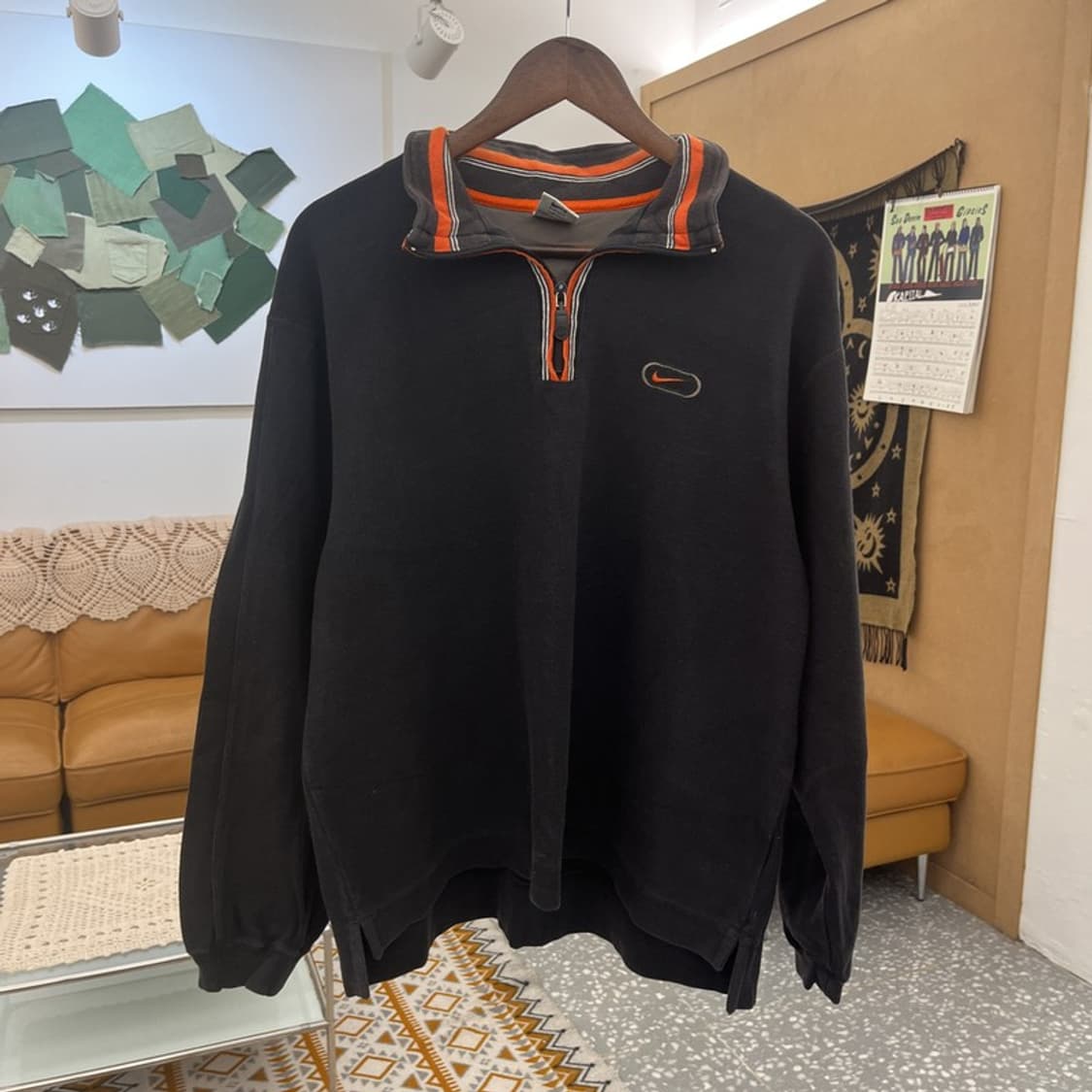 나이키 올드스쿨 레트로 Y2K 오렌지 반집업 맨투맨 L C10794 상품이미지3