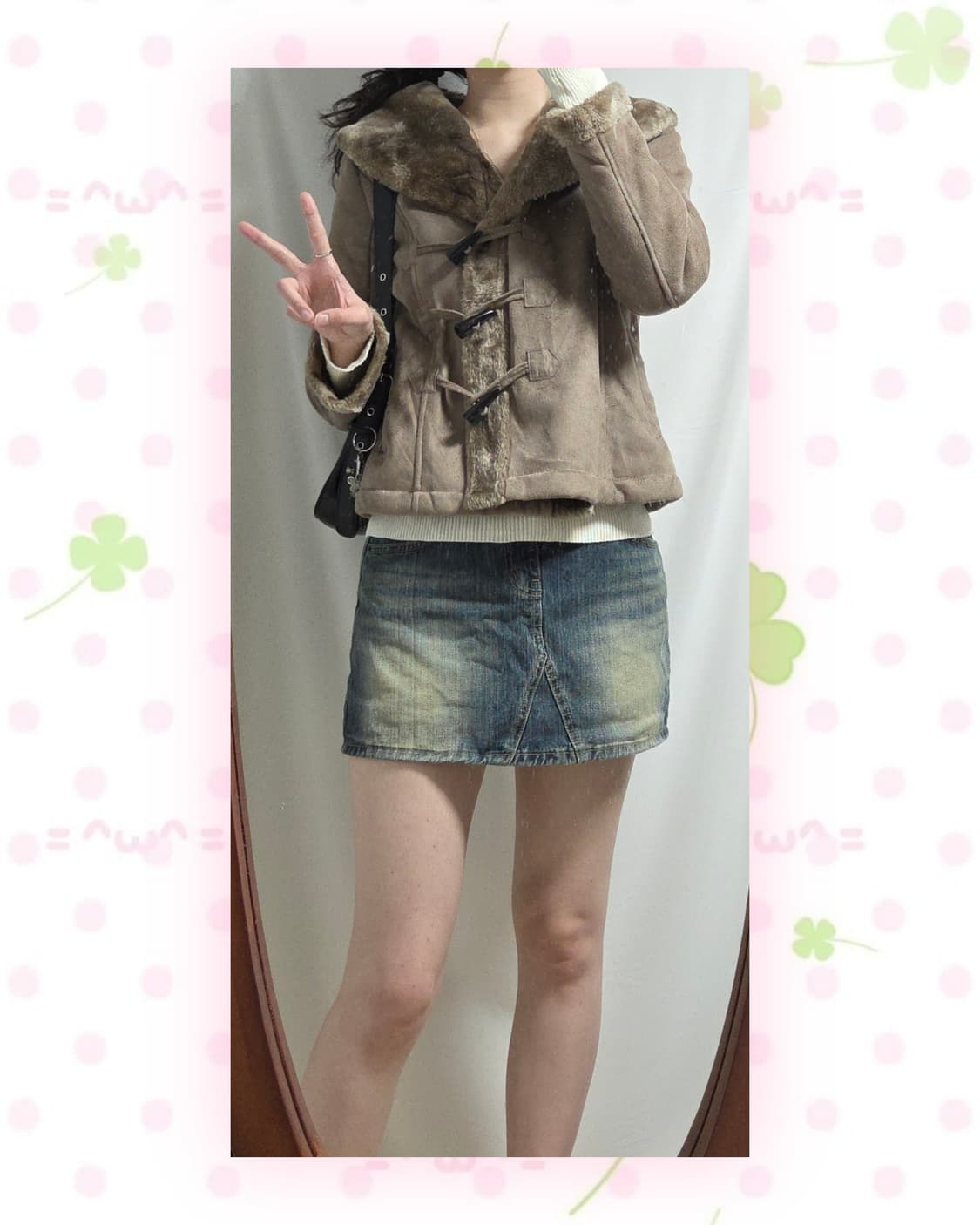 초코우유 무스탕 더플 떡볶이 코트 상품이미지1