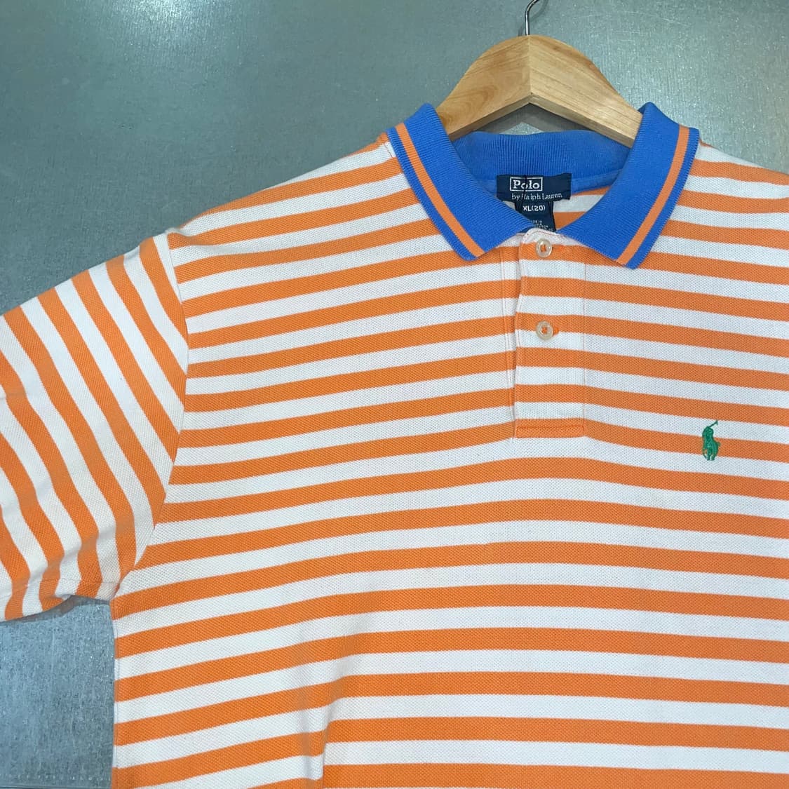 (XL) POLO 폴로 랄프로렌 반팔 스트라이프 카라티 상품이미지4