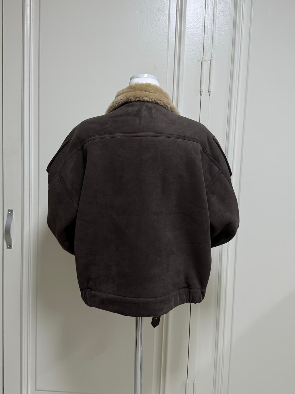 브라운 스웨이드 털무스탕 자켓 상품이미지5