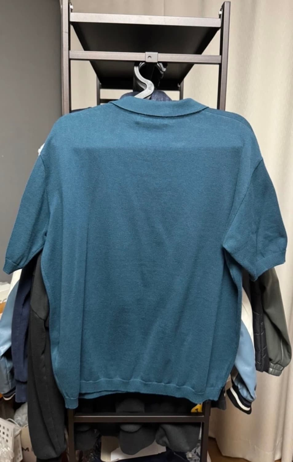 반팔 칼라니트 청록색 M 상품이미지2