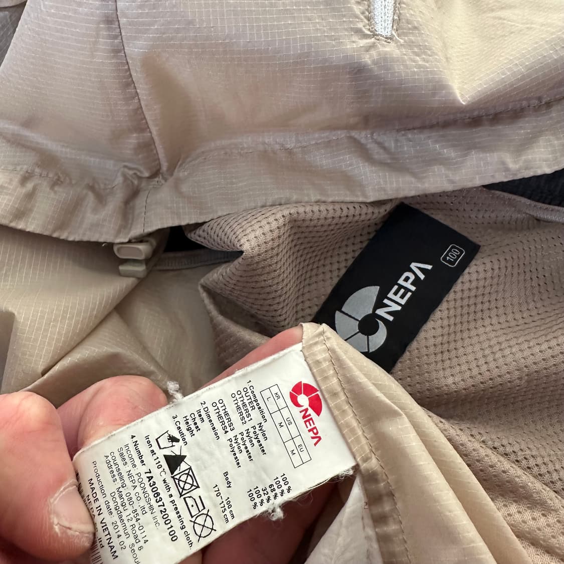 M 네파 멀티컬러 등산 경량 바람막이 상품이미지5