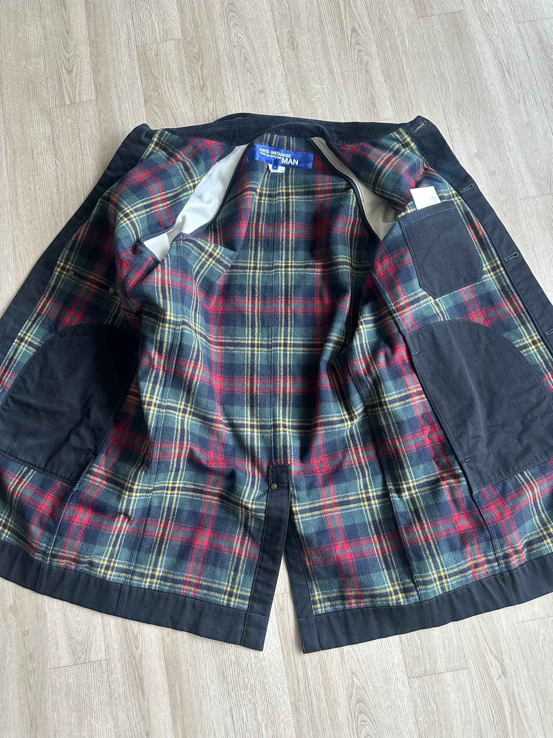 준야와타나베 맨 스웨이드 패치 코트 L 상품이미지6