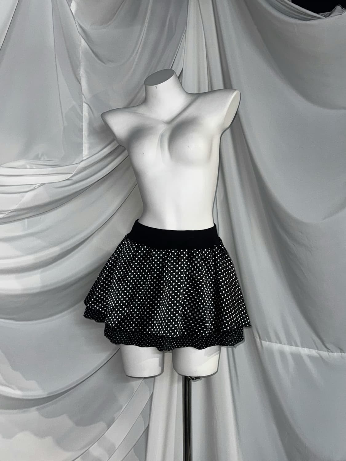 리즈리사 슈슈룬쇼콜라깔 무채색 키치 체크 코디세트 상품이미지2