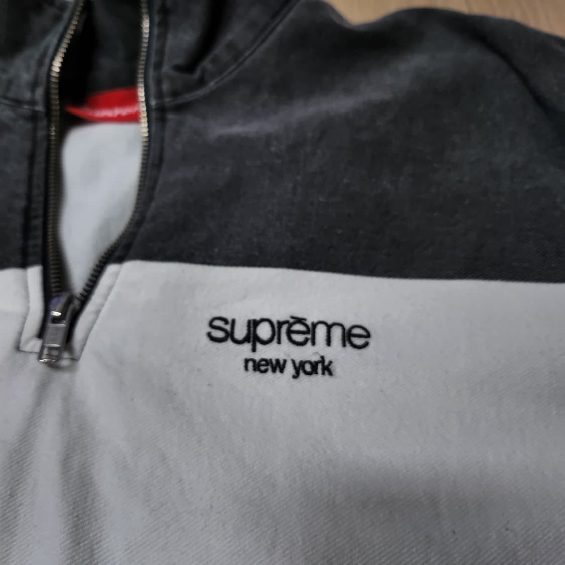 슈프림 스트라이프 하프 집업 풀오버 M 상품이미지4