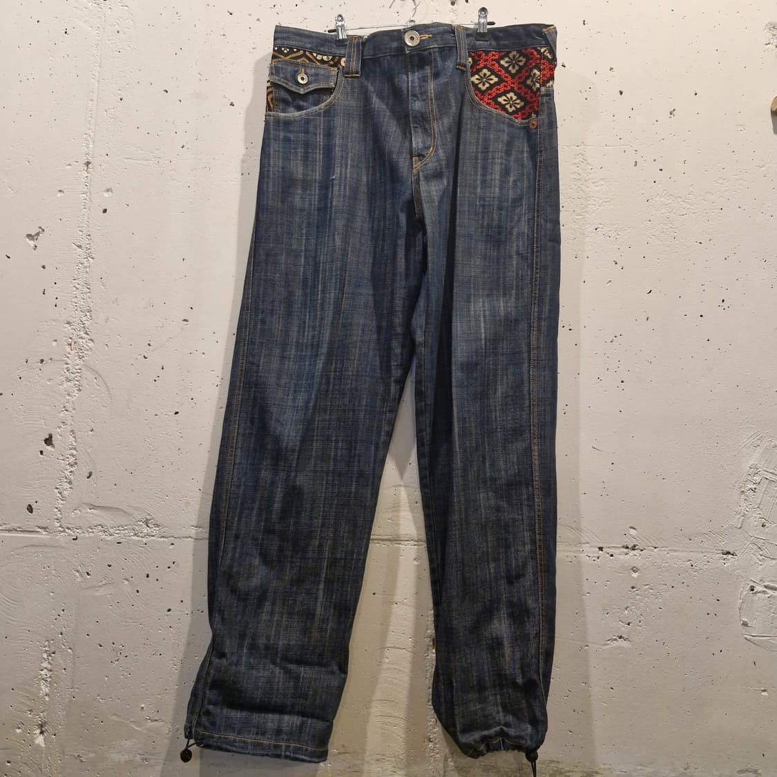 일본 JPN 빈티지 오리엔탈 패치워크 자수 데님 상품이미지2