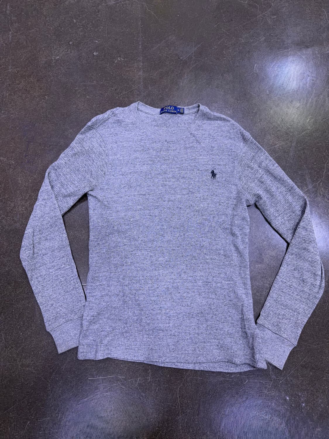 폴로 랄프로렌 우먼스 와플 긴팔티 그레이 N 상품이미지1