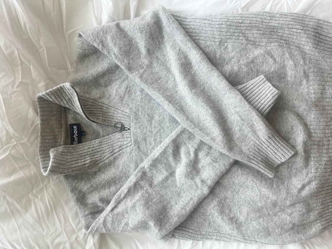 바버 하프집업 니트 L 상품이미지3