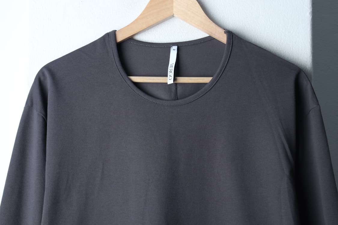 (M-XL) 메르고 긴팔티셔츠 차콜 무지 놈코어-H32531 상품이미지3