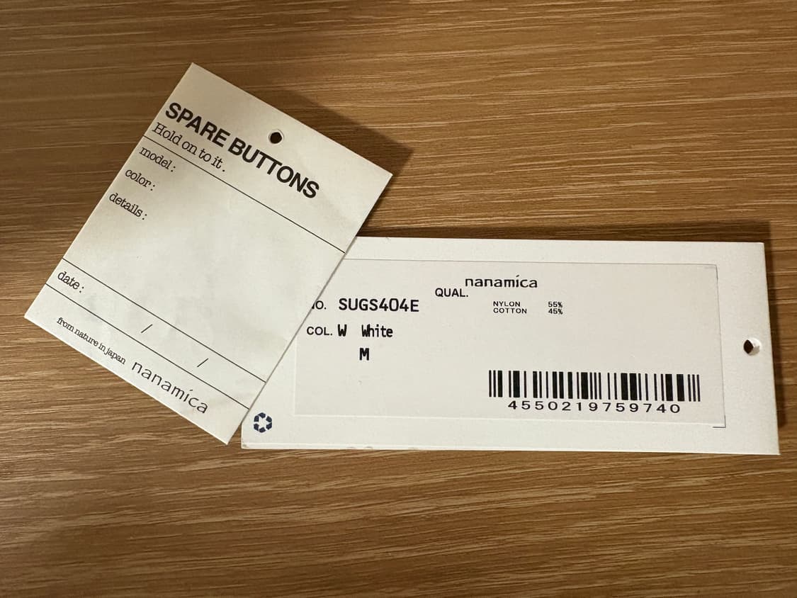 나나미카 버튼 다운 윈드 반팔 셔츠 화이트 M사이즈 상품이미지6
