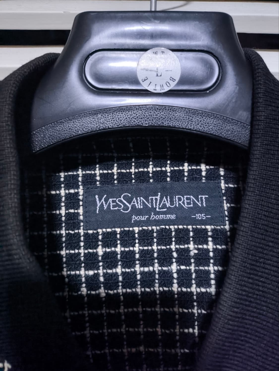 105 입생로랑 오버핏 체크 트위드 블루종 자켓 상품이미지5