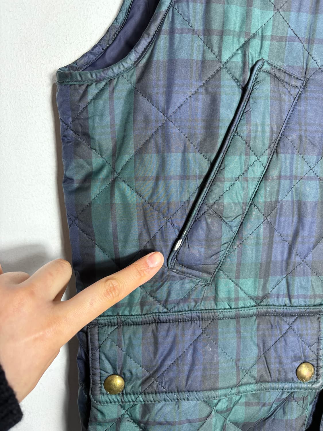 Polo 폴로 체크 패딩 베스트 상품이미지8