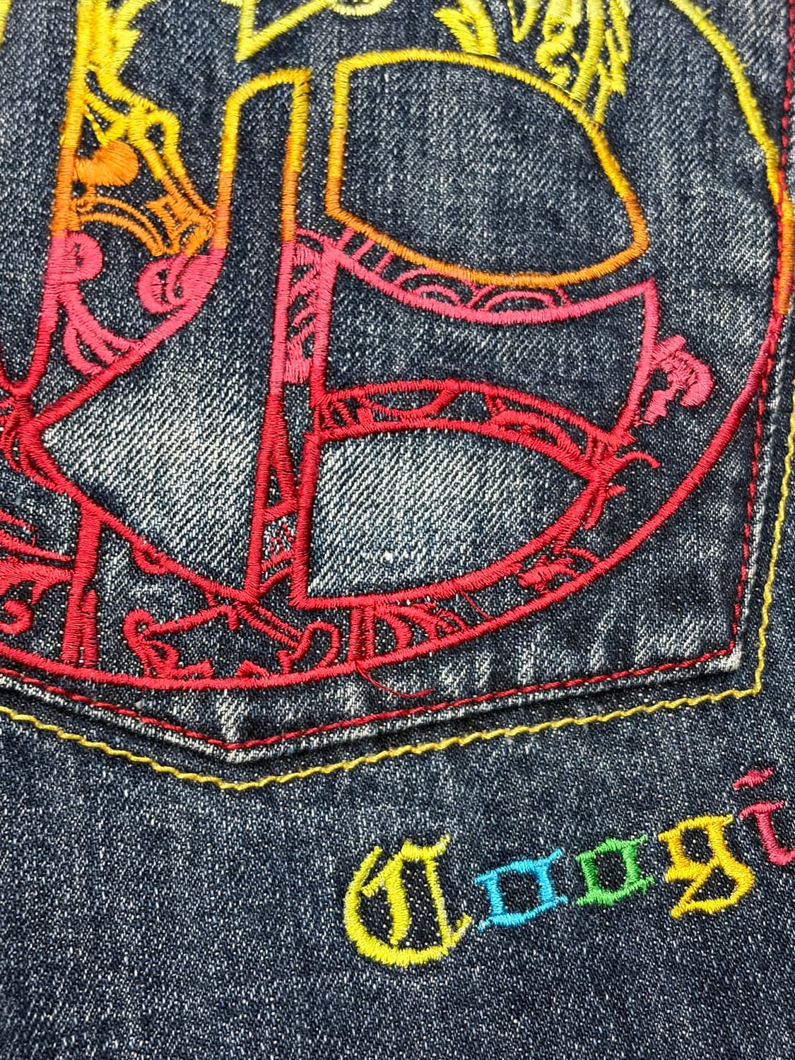 90-00s Coogi rainbow logo denim shorts 상품이미지8