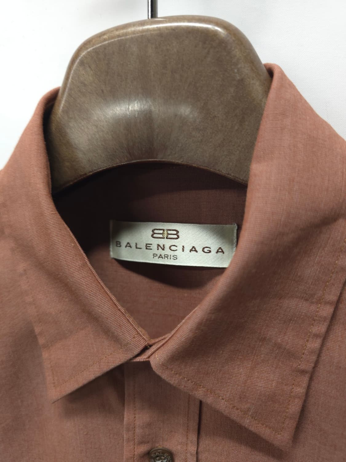 발렌시아가 90's 빈티지 브라운 긴팔 봄여름 셔츠 (95) 상품이미지3