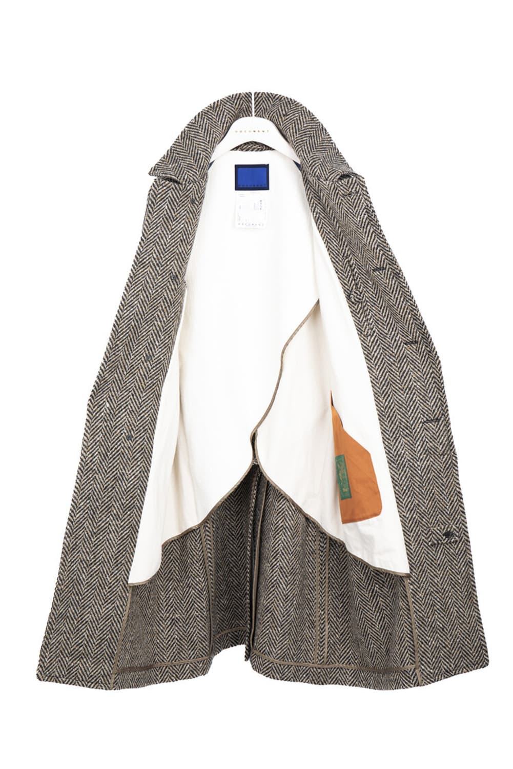 [S]도큐먼트 도네갈 트위드 발마칸 코트 베이지 상품이미지3