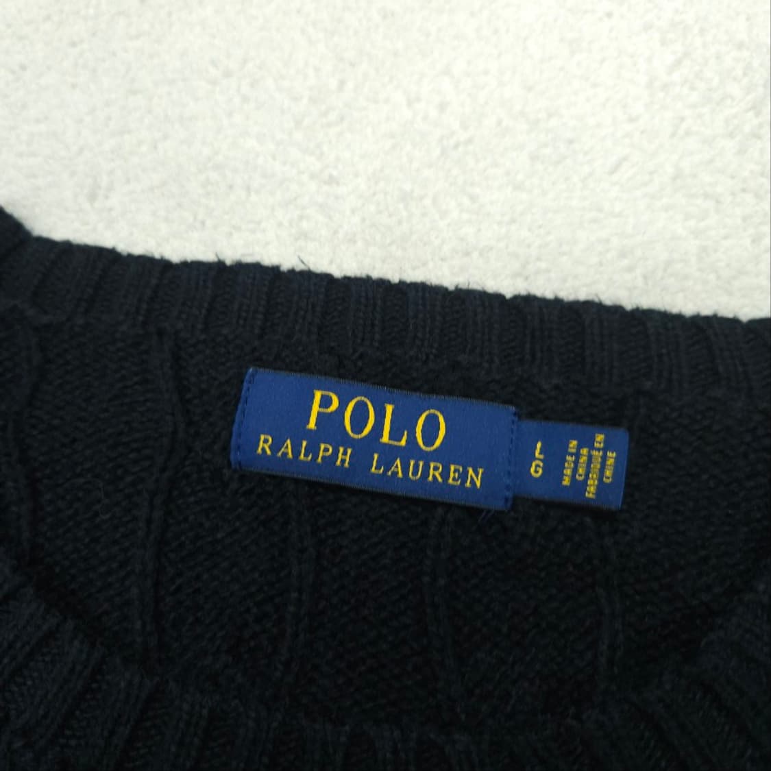 폴로 랄프 로렌 신형 케이블 니트 L 블랙 상품이미지4