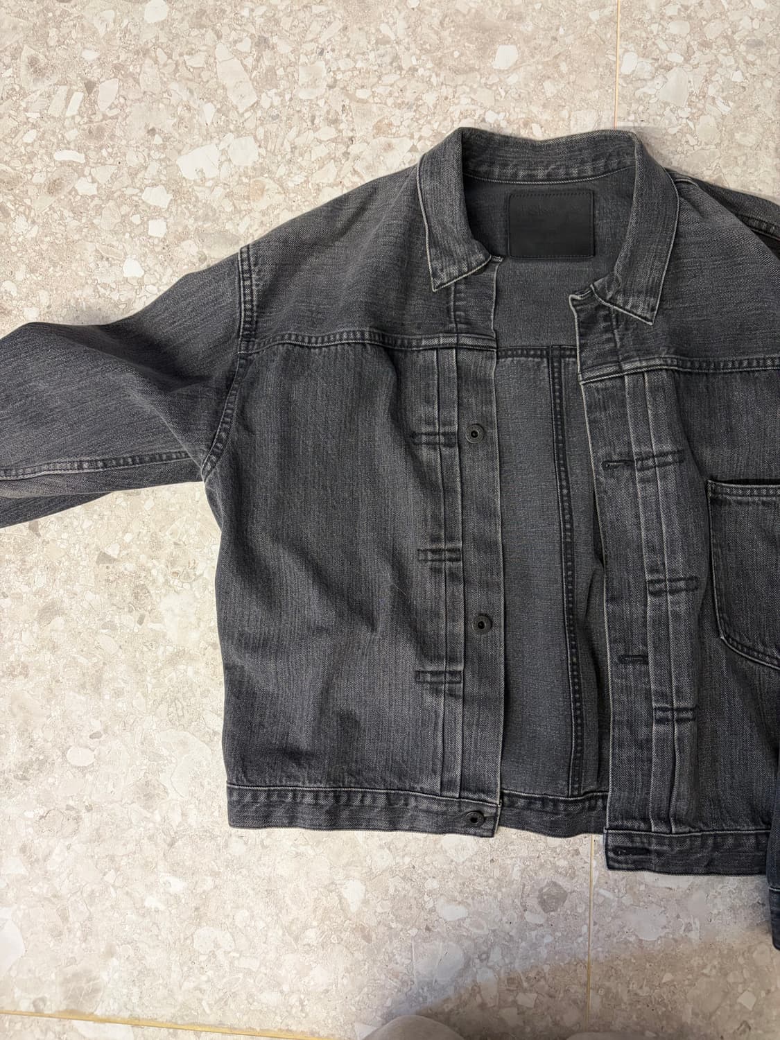 2차 세계대전 타입 | 데님 자켓 셀비지 스톤워 시 블랙 I ORSLow 상품이미지2