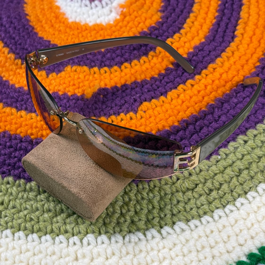 펜디 Fendi 빈티지 무테 틴트 선글라스 상품이미지2