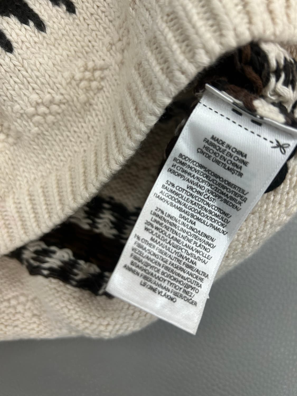 폴로랄프로렌 여성 신형 지오메트릭 크롭 니트(M) 상품이미지8