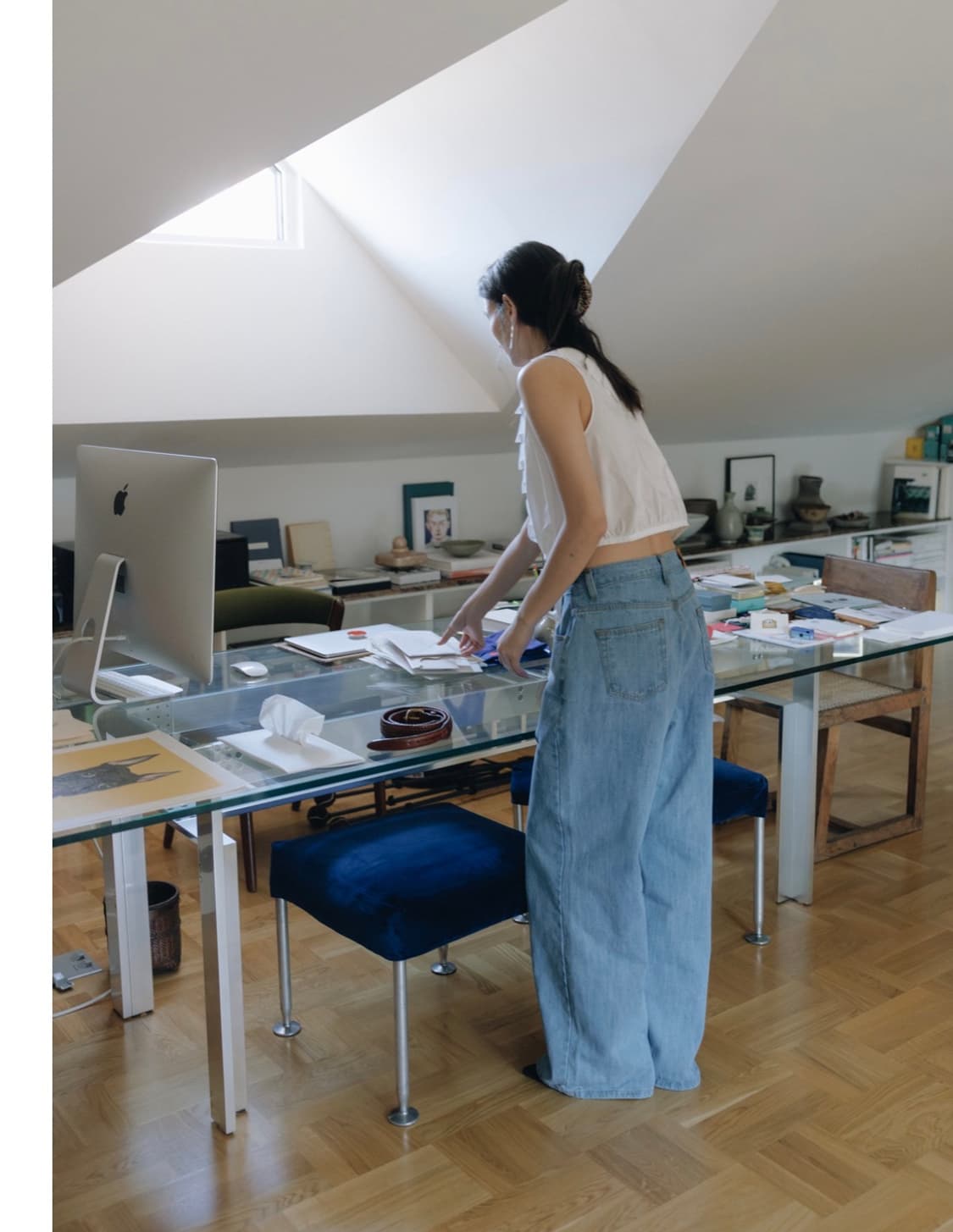 새상품) 파르벵 farven 워시드 와플 데님 팬츠 M 상품이미지2