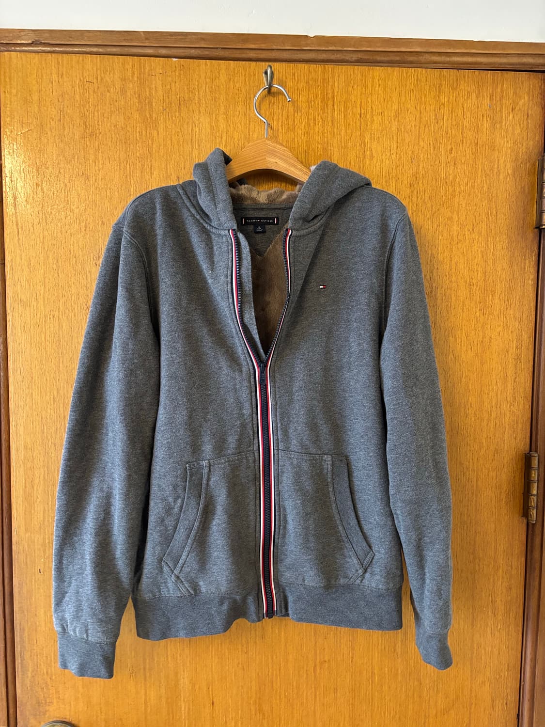 타미힐피거 기모 후드집업 그레이 상품이미지2