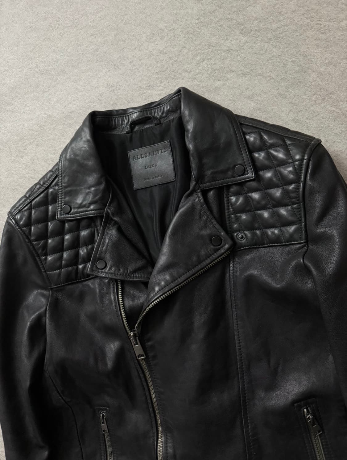 올세인츠콘로이바이커레더자켓 상품이미지3