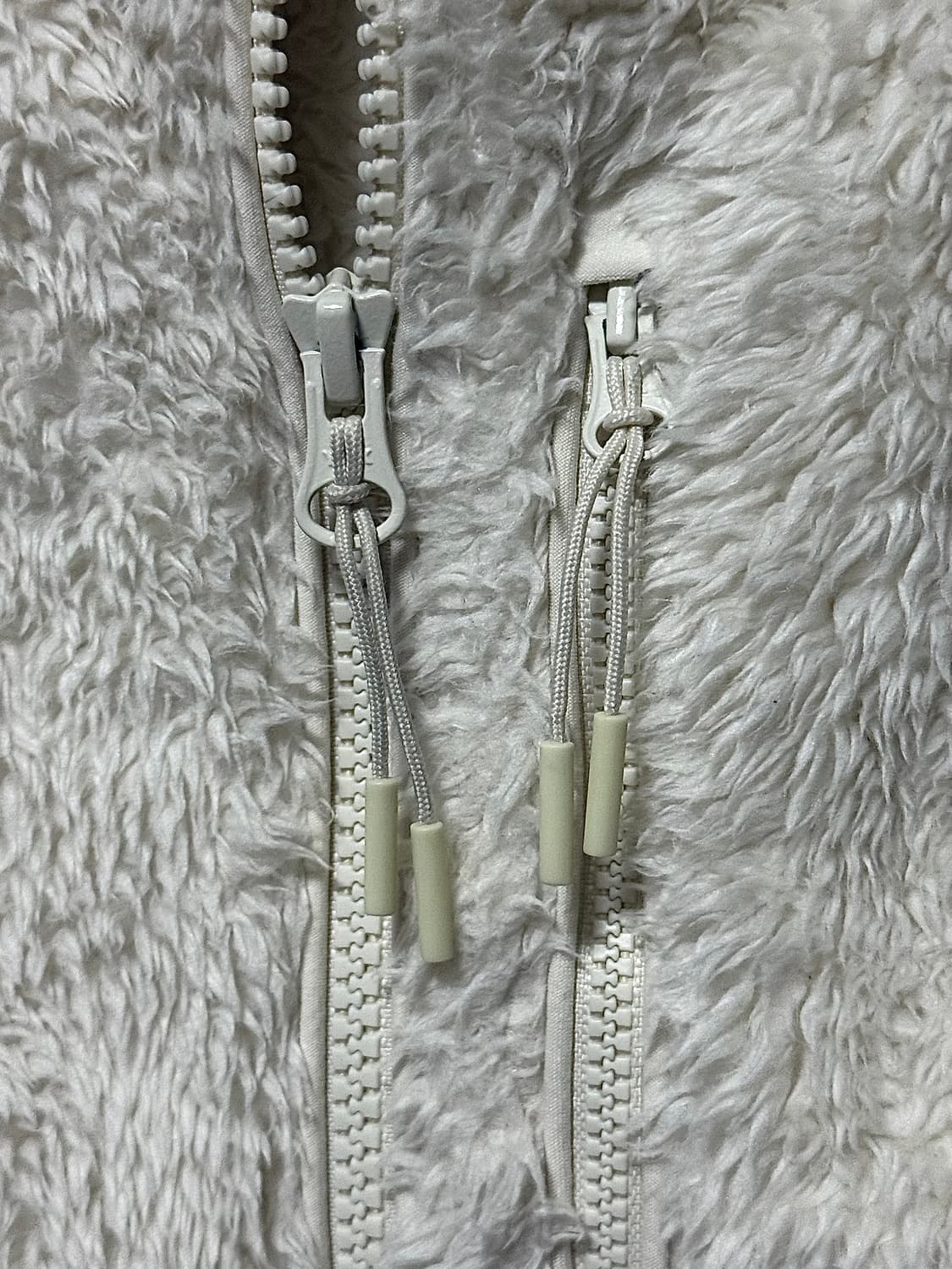 유니클로 털 후리스 플리스 후드 집업 자켓 S 아이보리 보온 후디 90  상품이미지5