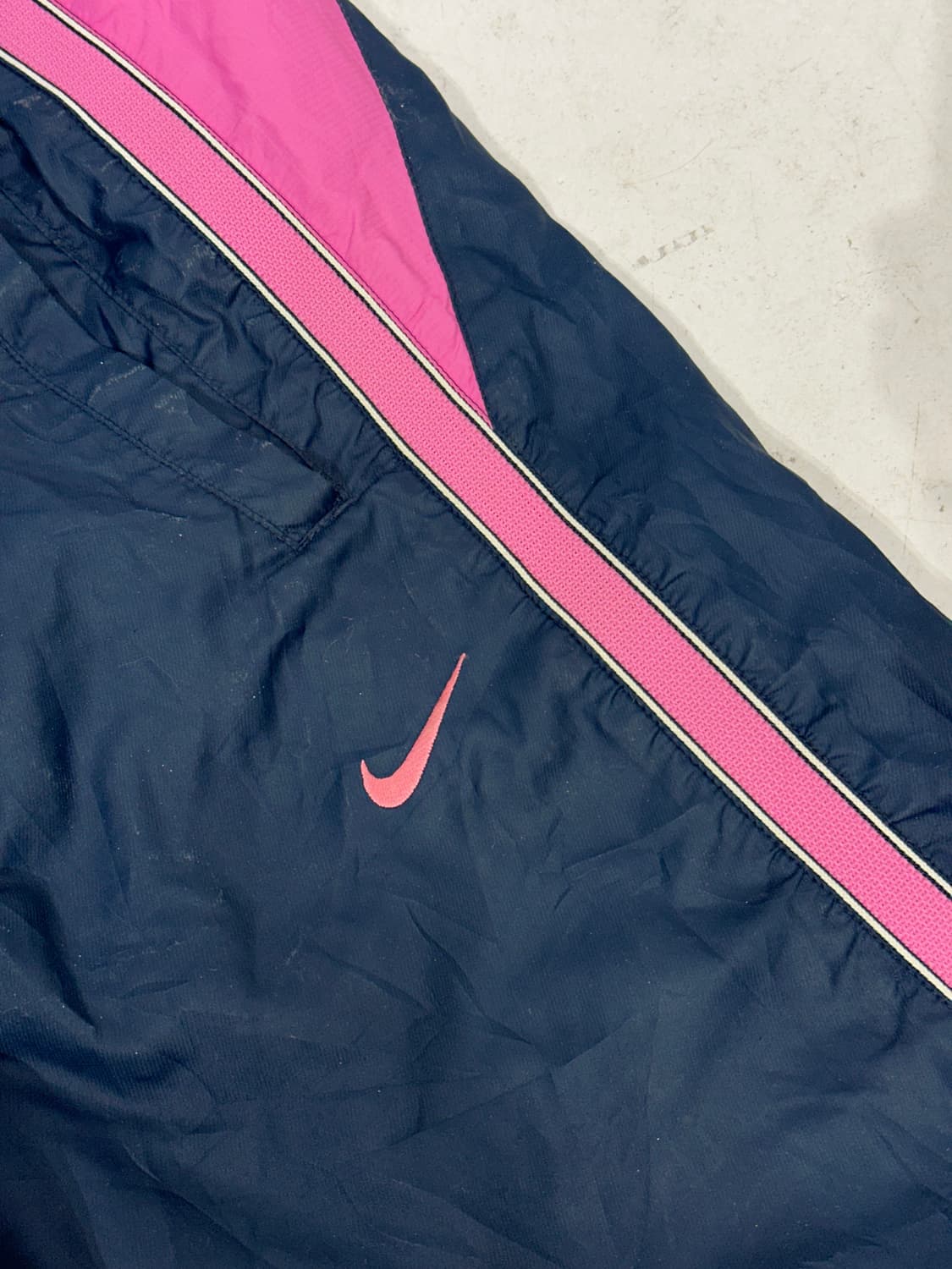 나이키 와이드 네이비 핑크 사이드 라인 추리닝 바지 트레이닝 팬츠 S 상품이미지6