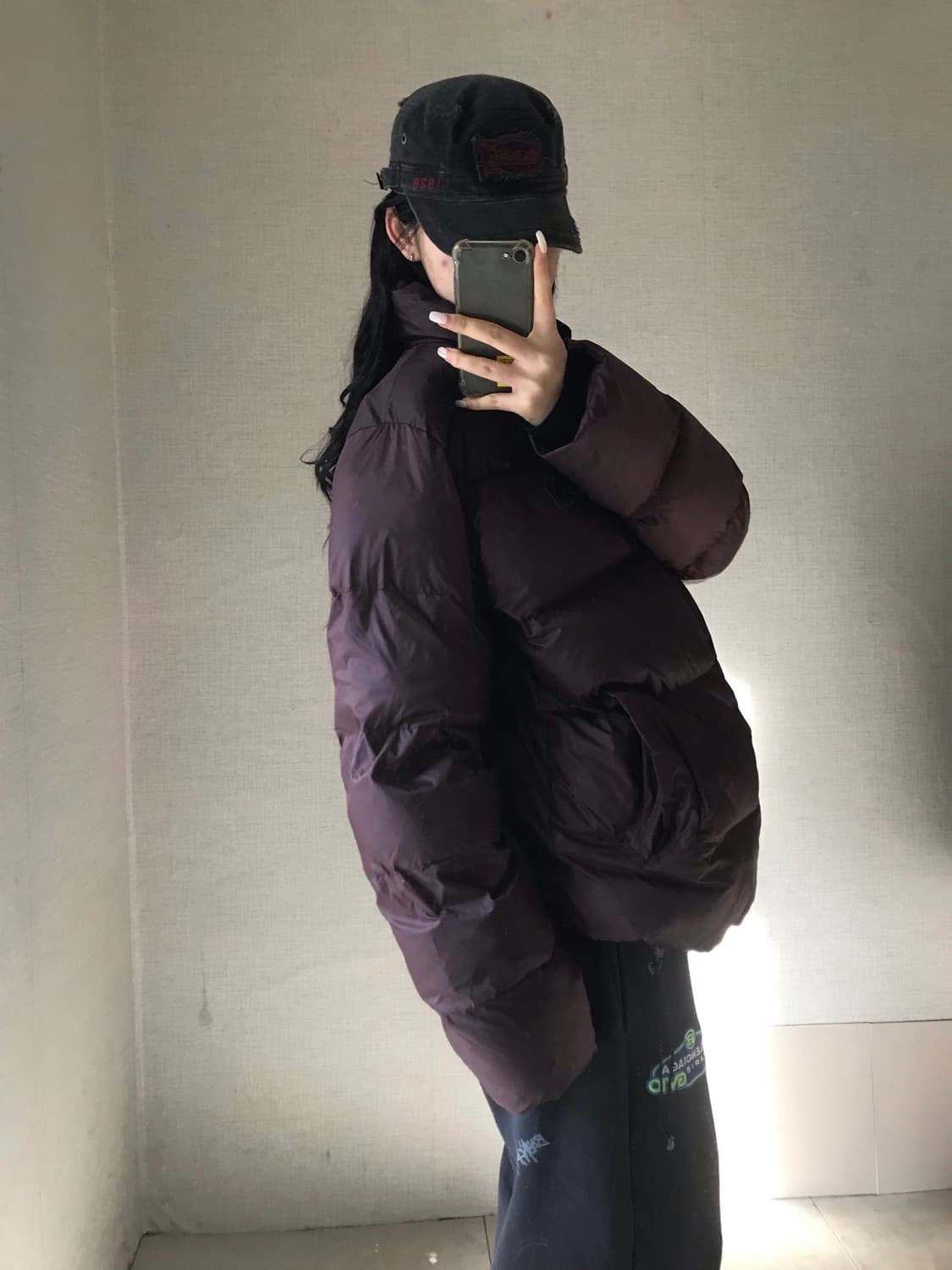 리복 버건디 패딩 상품이미지4