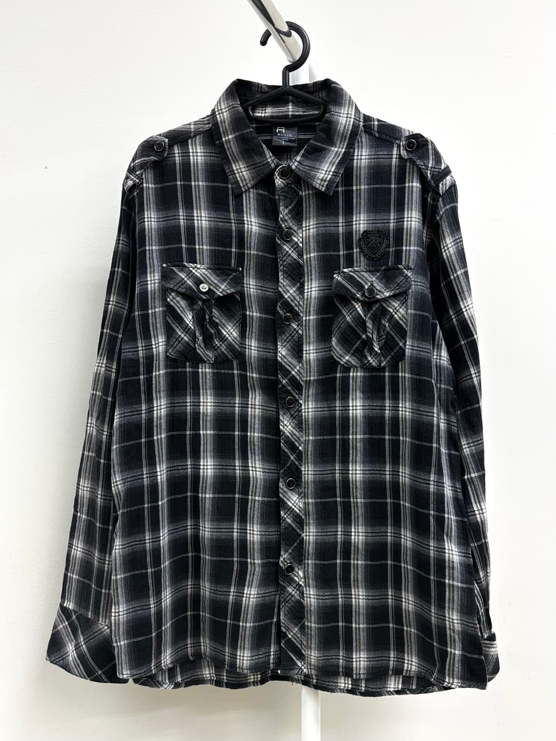 빈티지 펑크 체크 셔츠 상품이미지4