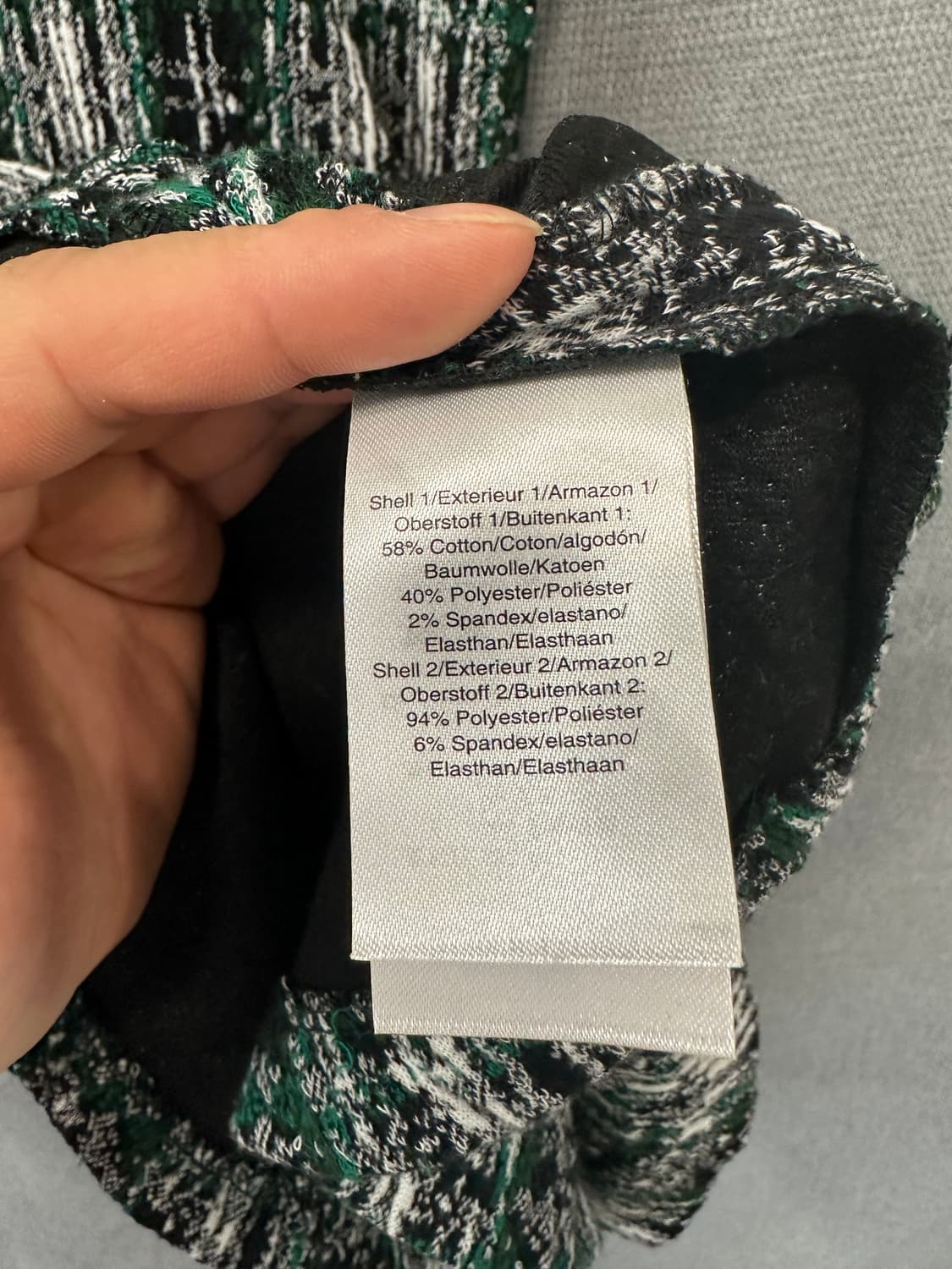 DKNY 트위드 체크 카라 원피스 상품이미지4