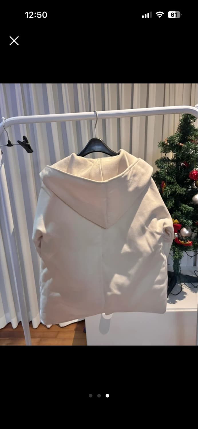 왕후드 아이보리 가디건 코트 상품이미지3