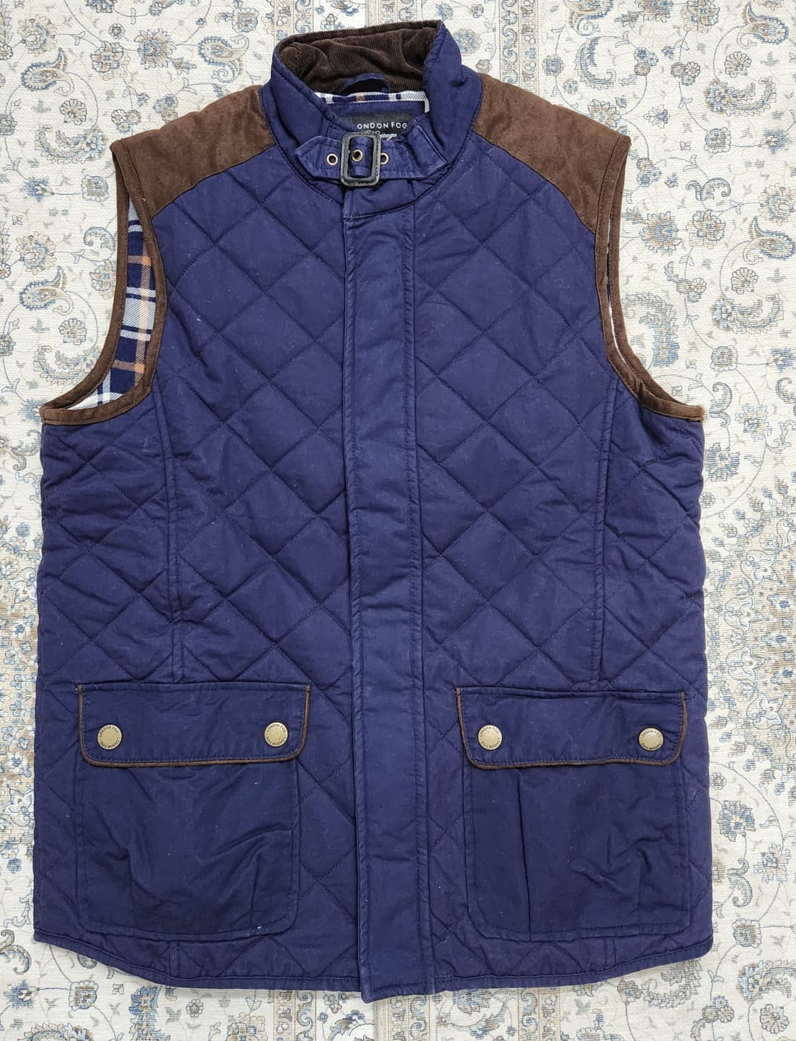 런던포그 네이비 퀼팅 조끼 패딩 베스트 M 상품이미지1