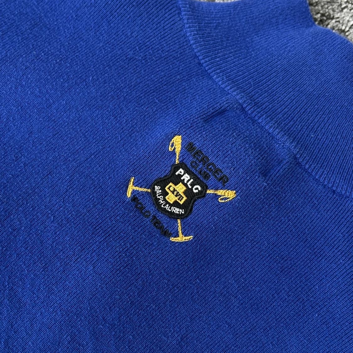 폴로 랄프로렌 블루 럭비 빅로고 하프집업 니트  상품이미지4