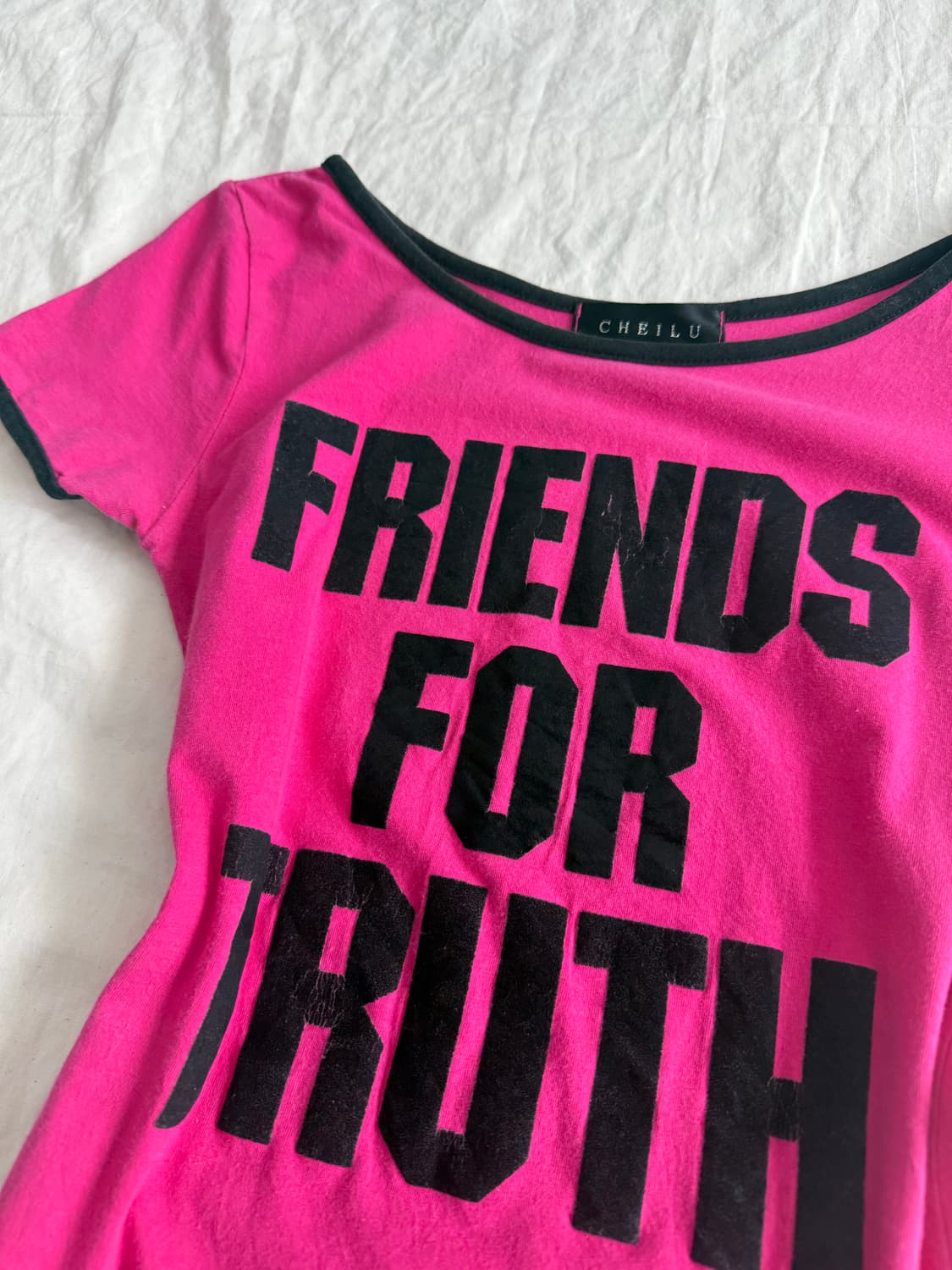 하이틴 y2k 00’s 딱붙 반팔 상품이미지2