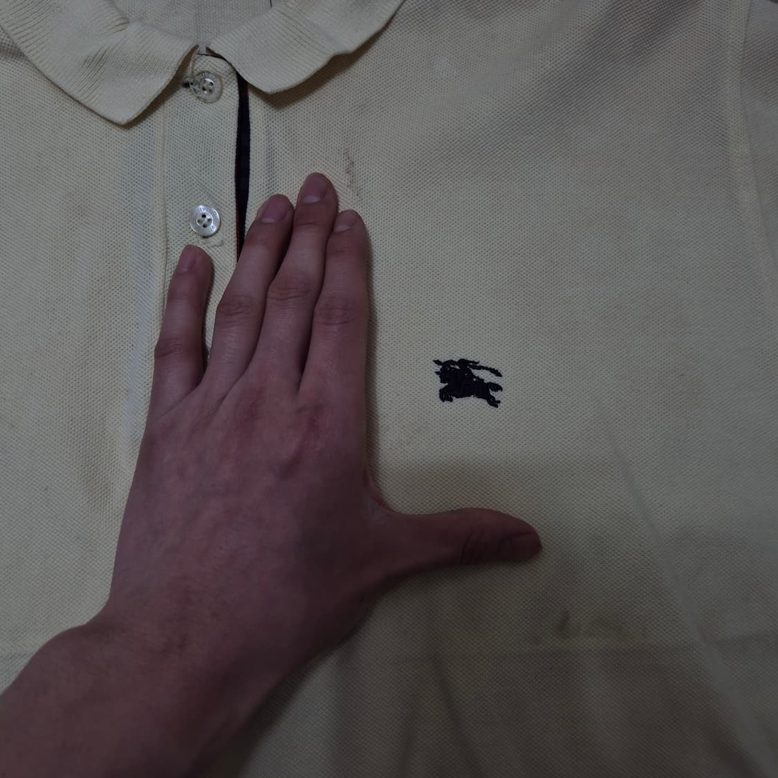 버버리 올드스쿨 피케 반팔 카라티 M(95) 상품이미지6