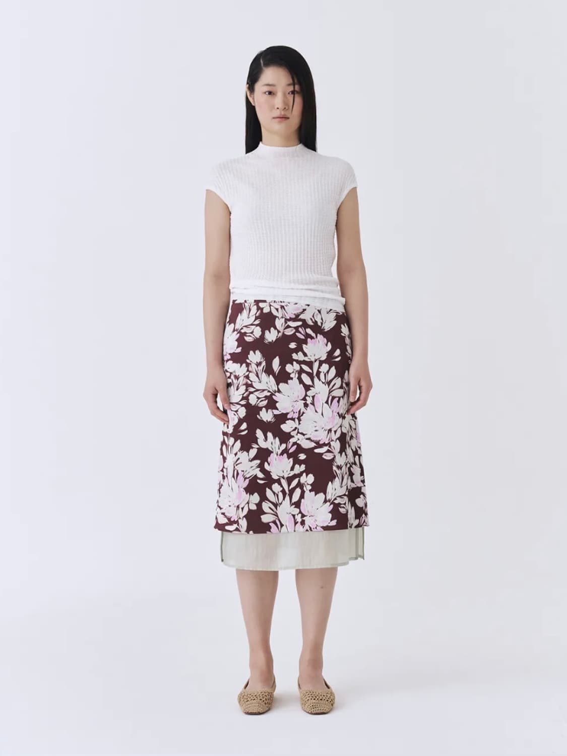 포코포스카 레이어드 스커트 sheer layered skirt 상품이미지2