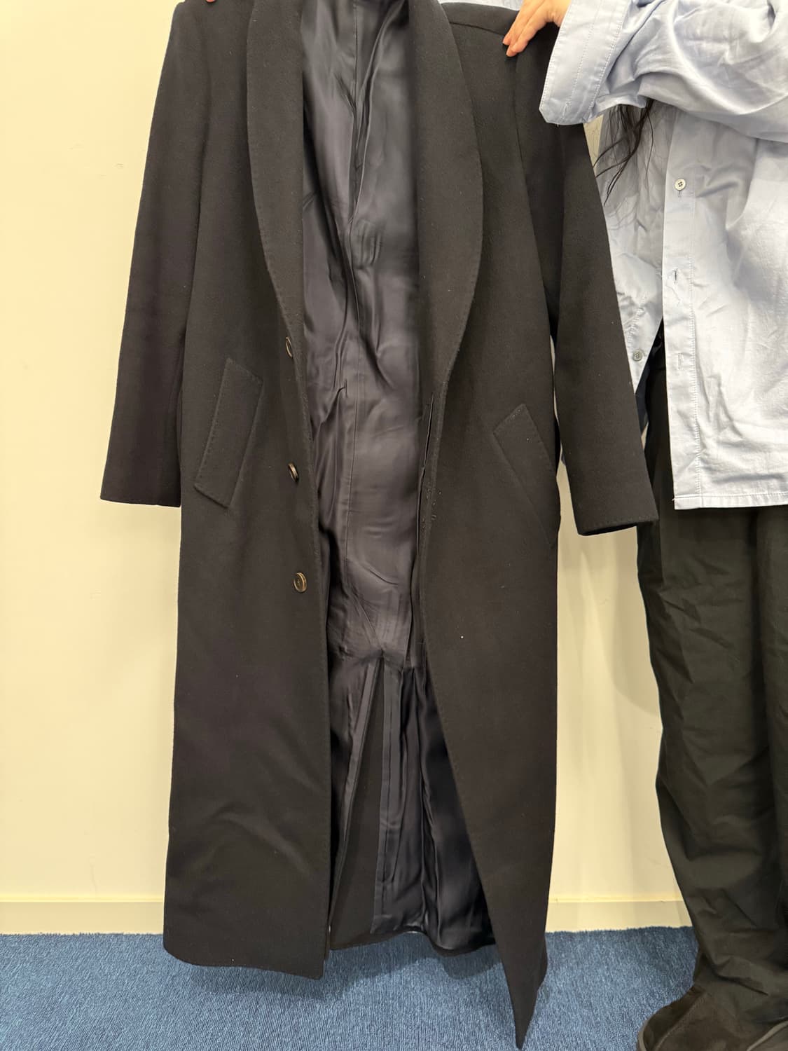 SADHER 더블 버튼 롱 코트 상품이미지4