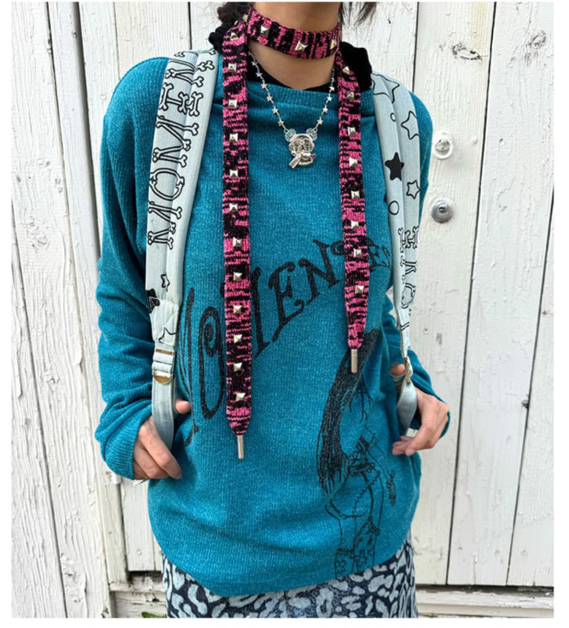 [새상품]모멘텔 Momentel studded knit necklace  상품이미지4