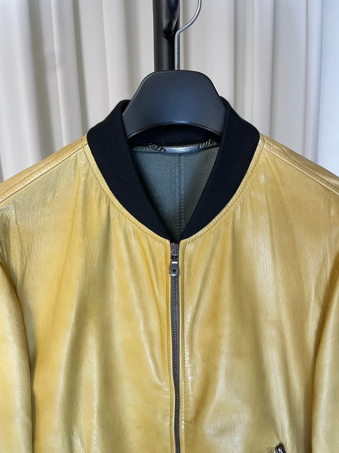 돌체앤가바나 램스킨 봄버 레더 자켓 상품이미지3