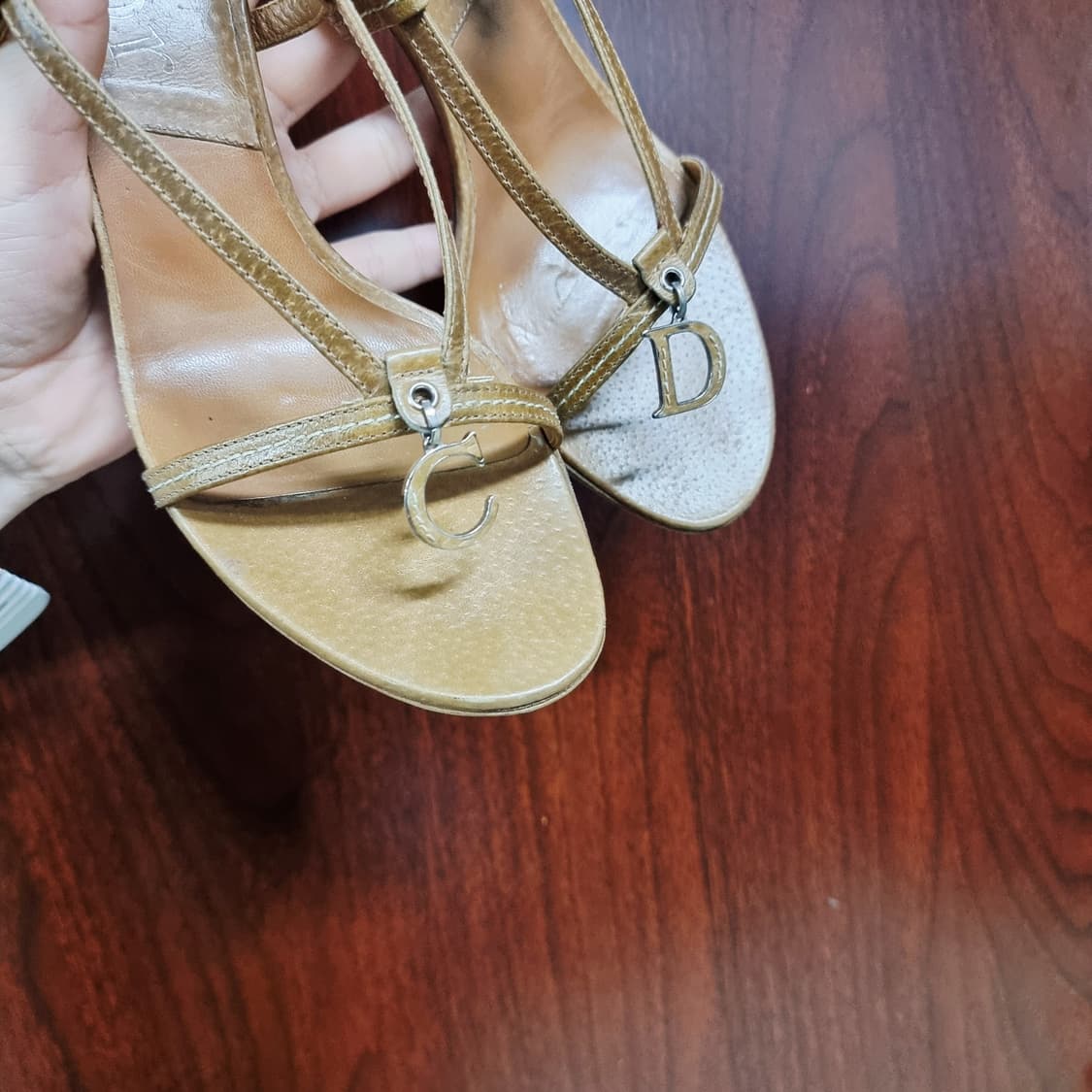 Dior 디올 가죽 샌들 오픈토힐 슬링백 구두 (225mm/35.5) 상품이미지6