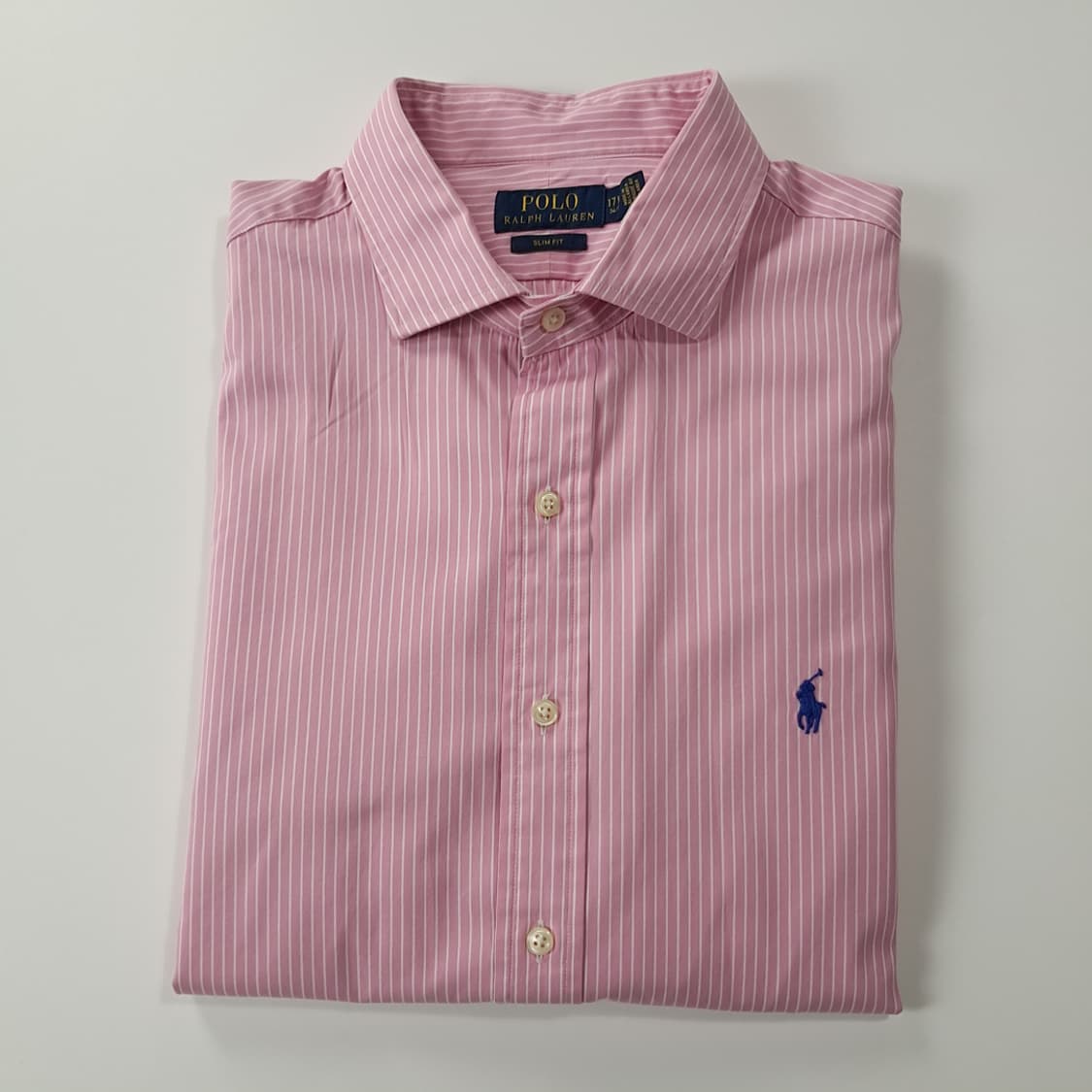CK304 L 폴로 슬림핏 핑크 스트라이프 셔츠 남방 상품이미지7