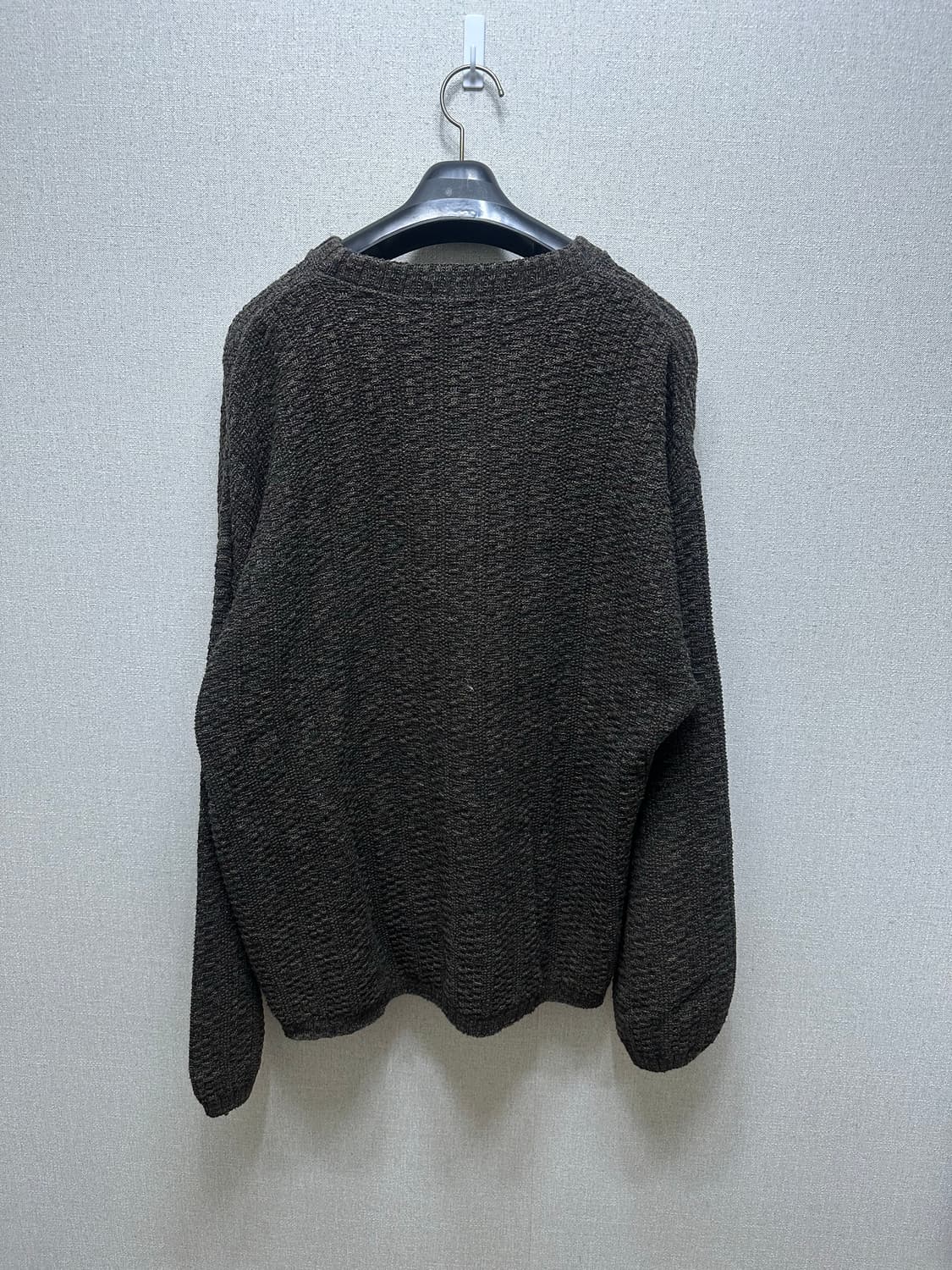 빈티지 텍스쳐 다크브라운 니트 상품이미지3