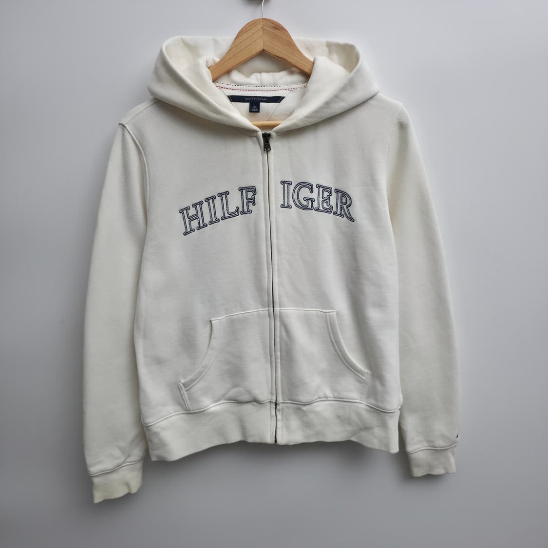 [L] 타미힐피거 화이트  후드집업 상품이미지1