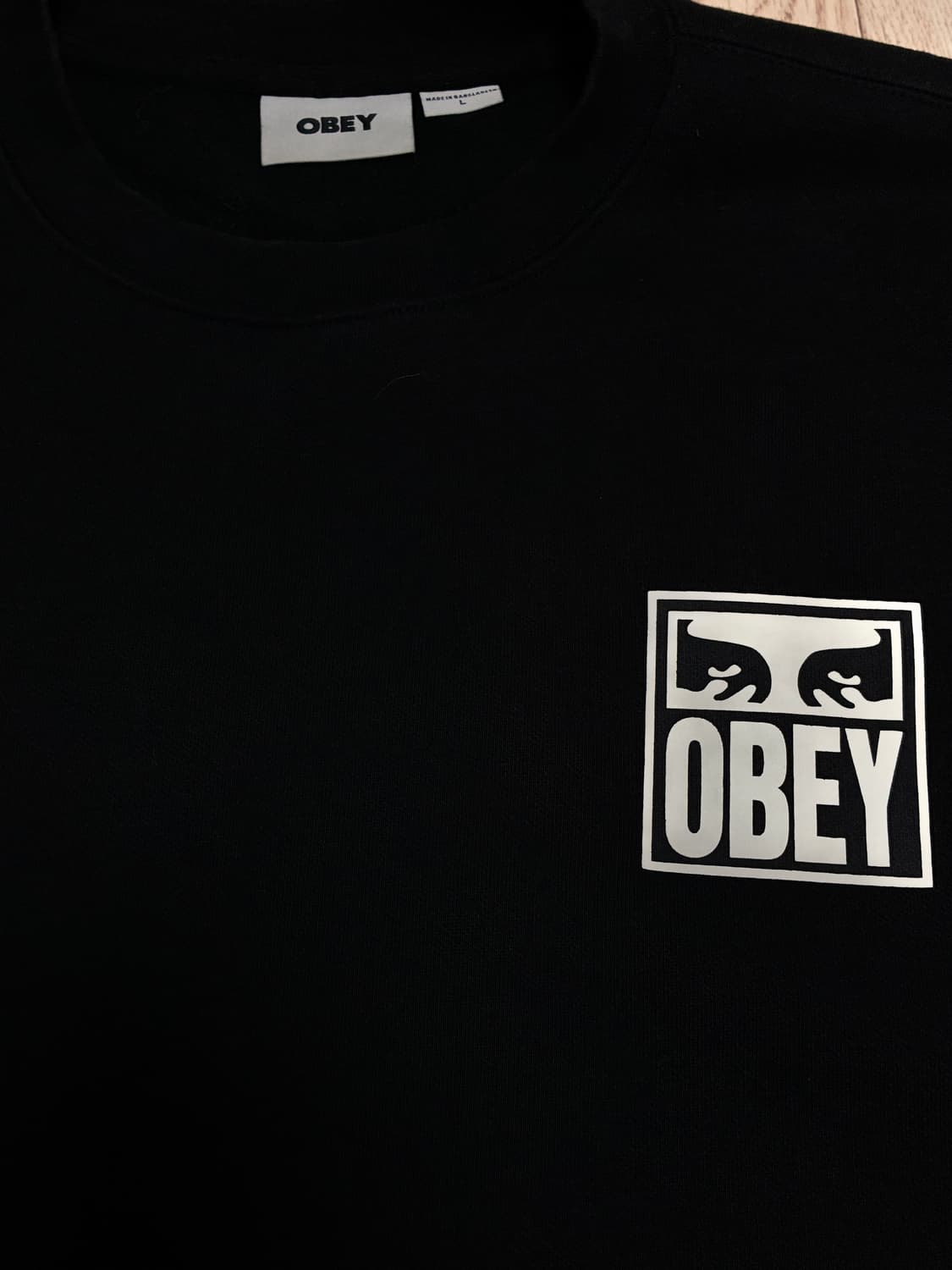 오베이 Obey 맨투맨 블랙 상품이미지2